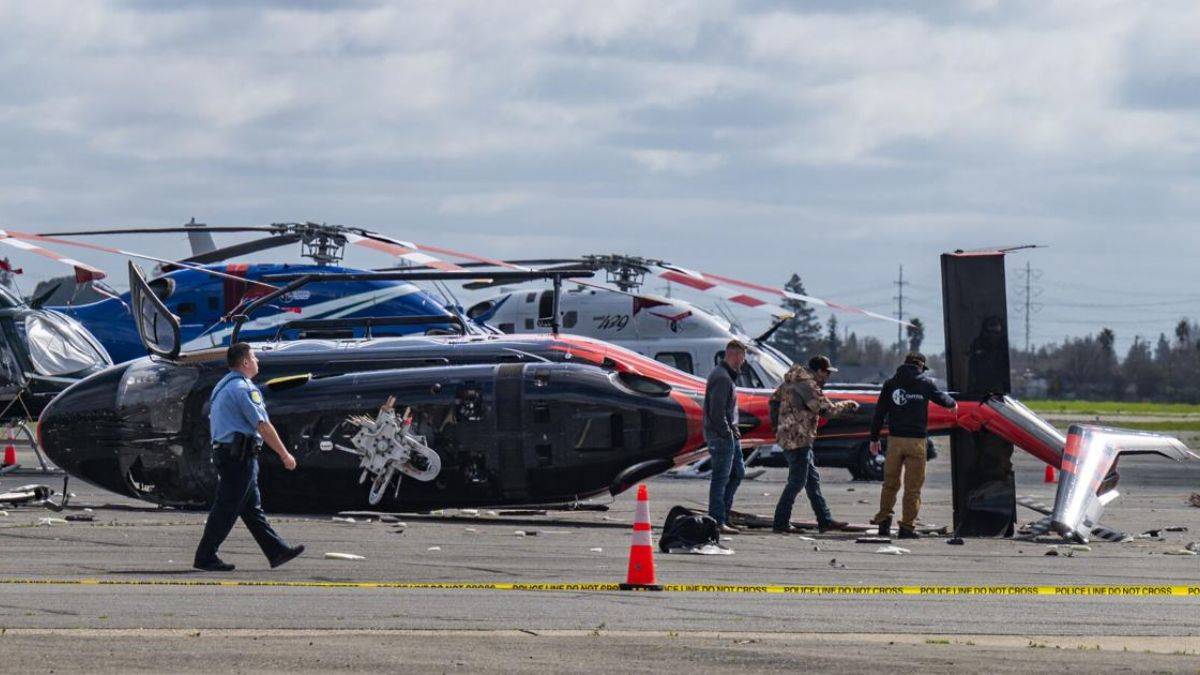 Havalimanına giren hırsız 7,5 milyon dolarlık helikopteri düşürdü